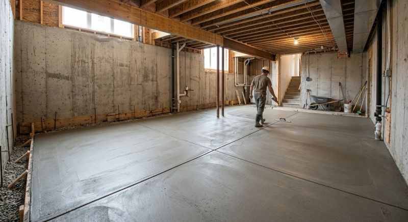 Basement Concrete Installation in Lugoff, SC